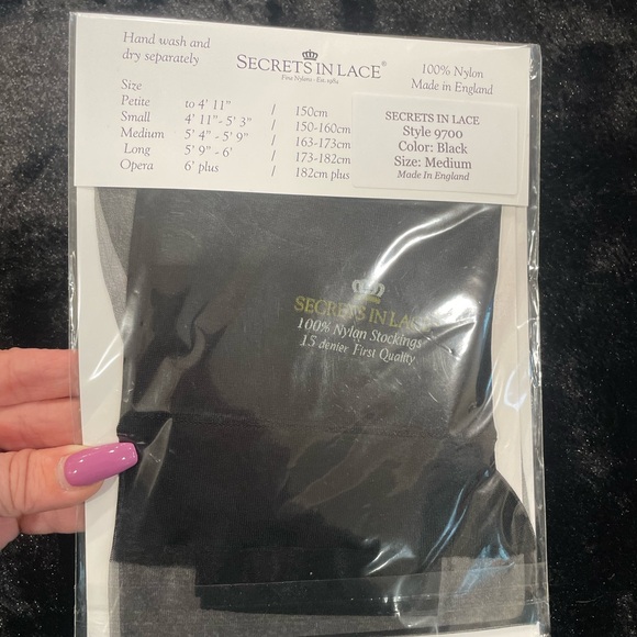 Secrets in Lace White Hosiery - Picture 2 of 3